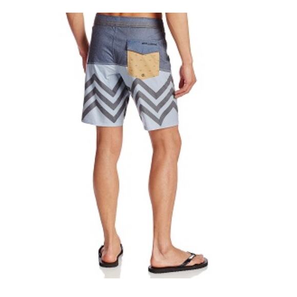 Billabong Board Shorts Men 34 Blue Drawstring Pockets Stretch Swim Beach Swim - Picture 1 of 13